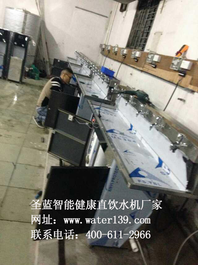 圣蓝校园直饮水设备公司安装调试图